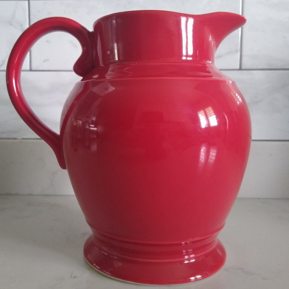 Red Ceramic Pitcher